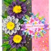 Sparkling Purple Themed Quilled Birthday Card image