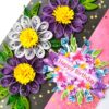 Sparkling Purple Themed Quilled Birthday Card image