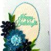 Blue Quilled Corner Flowers Birthday Greeting Card image Blue Quilled Corner Flowers Birthday Greeting Card image
