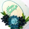 Blue Quilled Corner Flowers Birthday Greeting Card image Blue Quilled Corner Flowers Birthday Greeting Card image