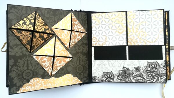 Black & Gold Themed Memories Scrapbook image