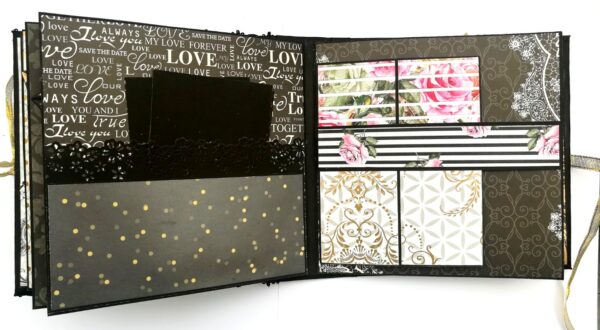 Black & Gold Themed Memories Scrapbook image