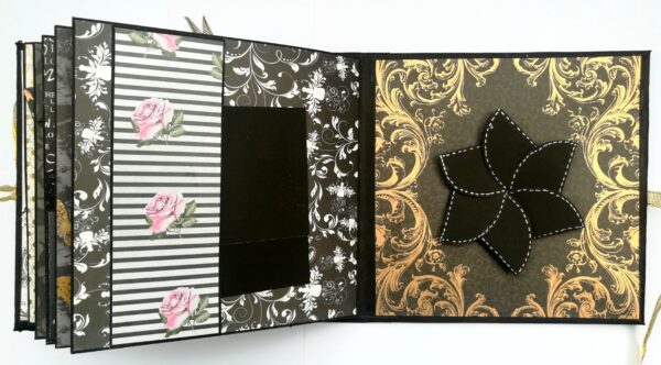 Black & Gold Themed Memories Scrapbook image