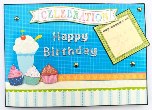 Sparkling Multicolor Birthday Mini Scrapbook Gift image