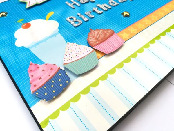 Sparkling Multicolor Birthday Mini Scrapbook Gift image