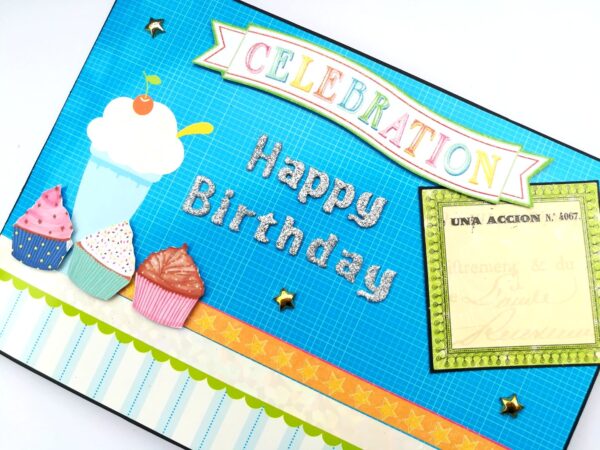 Sparkling Multicolor Birthday Mini Scrapbook Gift image