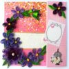 Purple Themed Mini Scrapbook Greeting Card image