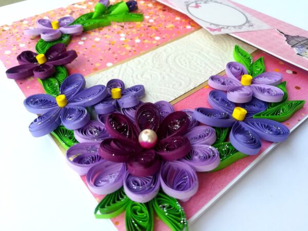 Purple Themed Mini Scrapbook Greeting Card image