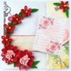 Red Quilled Mini Scrapbook Greeting Card image