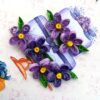 Purple Quilled Birthday Cake Greeting Card image