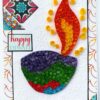 Sparkling Handmade Quilled Diwali Greeting Card D14 image