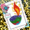 Sparkling Handmade Quilled Diwali Greeting Card D14 image