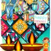 Sparkling Handmade Quilled Diwali Greeting Card D15 image