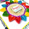 Sparkling Handmade Quilled Diwali Greeting Card D18 image