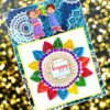 Sparkling Handmade Quilled Diwali Greeting Card D18 image