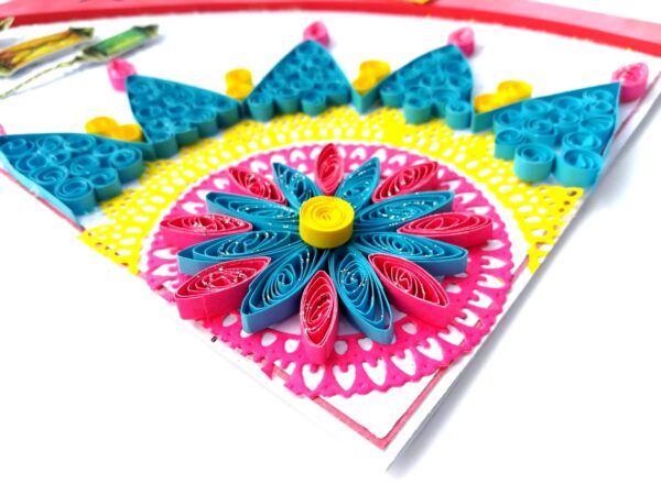 Sparkling Handmade Quilled Diwali Greeting Card D19 image