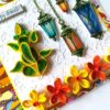 Sparkling Handmade Quilled Diwali Greeting Card D22 image