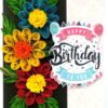 Sparkling Multicolored Quilled Flowers Birthday Card image Sparkling Multicolored Quilled Flowers Birthday Card image