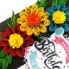 Sparkling Multicolored Quilled Flowers Birthday Card image Sparkling Multicolored Quilled Flowers Birthday Card image