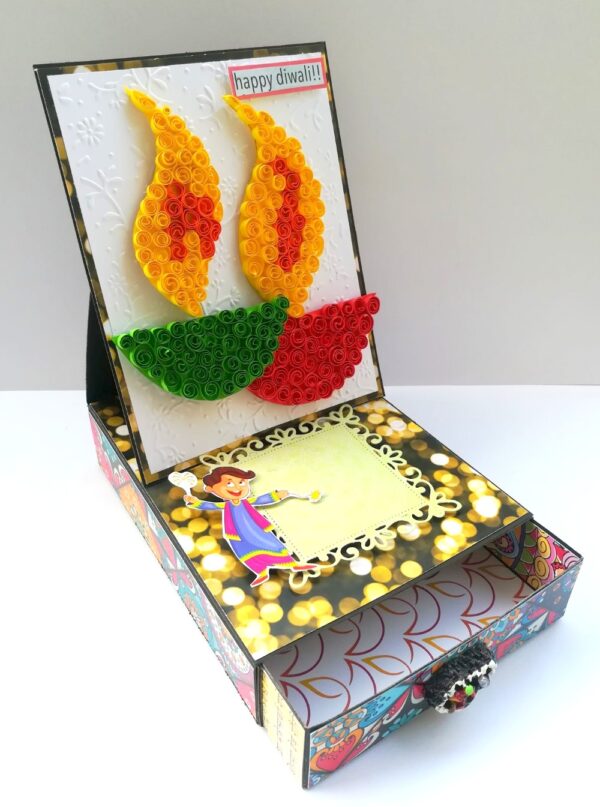 Card With Drawer Diwali Gift Greeting Card D28 image