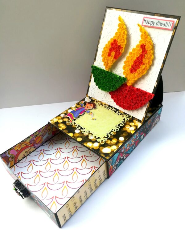 Card With Drawer Diwali Gift Greeting Card D28 image