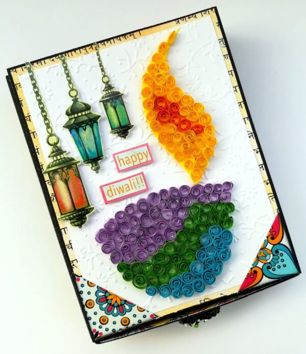 Card With Drawer Diwali Gift Greeting Card D29 image