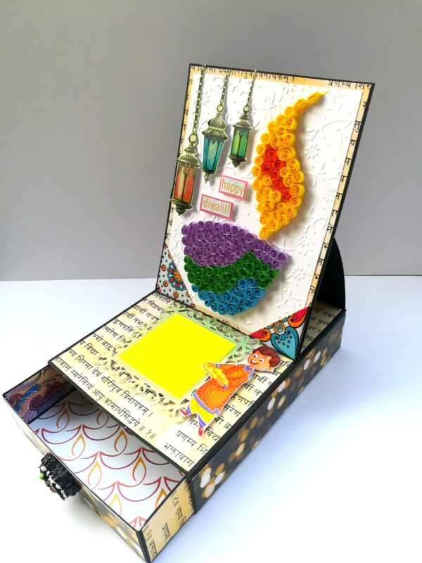 Card With Drawer Diwali Gift Greeting Card D29 image