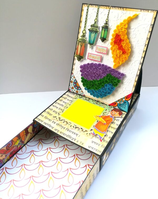 Card With Drawer Diwali Gift Greeting Card D29 image