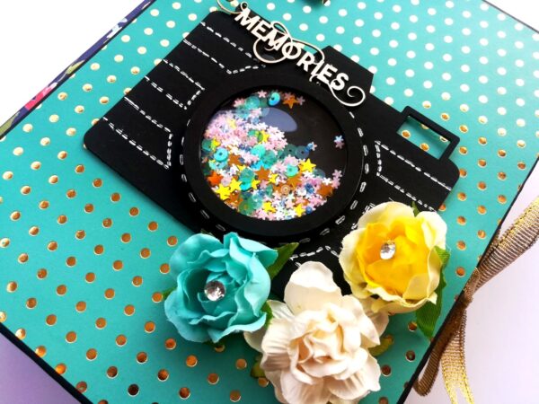Memories Camera Sparkling Handmade Quilled Scrapbook image Memories Camera Sparkling Handmade Quilled Scrapbook image