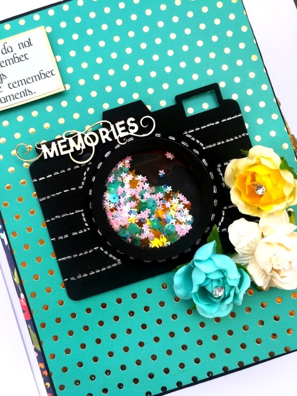 Memories Camera Sparkling Handmade Quilled Scrapbook image Memories Camera Sparkling Handmade Quilled Scrapbook image