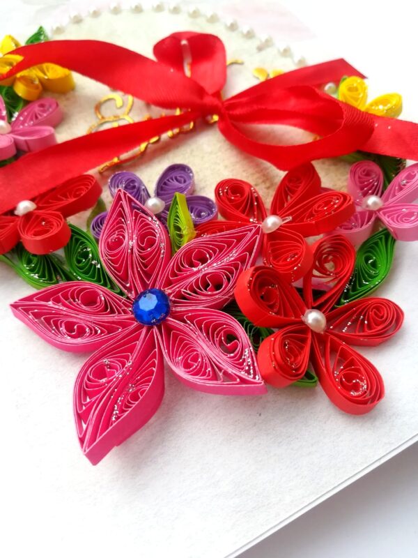 Quilled Birthday 3 Fold Mini Scrapbook Card image