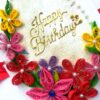 Quilled Birthday 3 Fold Mini Scrapbook Card image