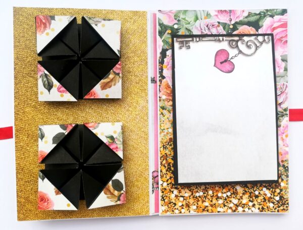 Quilled Birthday 3 Fold Mini Scrapbook Card image