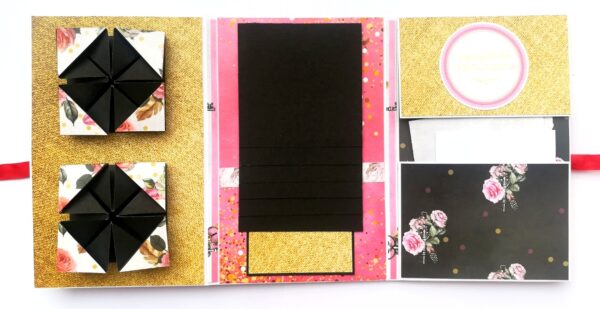 Quilled Birthday 3 Fold Mini Scrapbook Card image