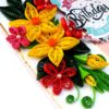 Yellow & Red Quilled Birthday Card image