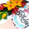 Yellow & Red Quilled Birthday Card image