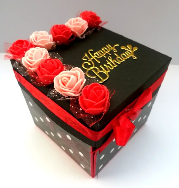 Red & Black Love and Birthday Explosion Box image