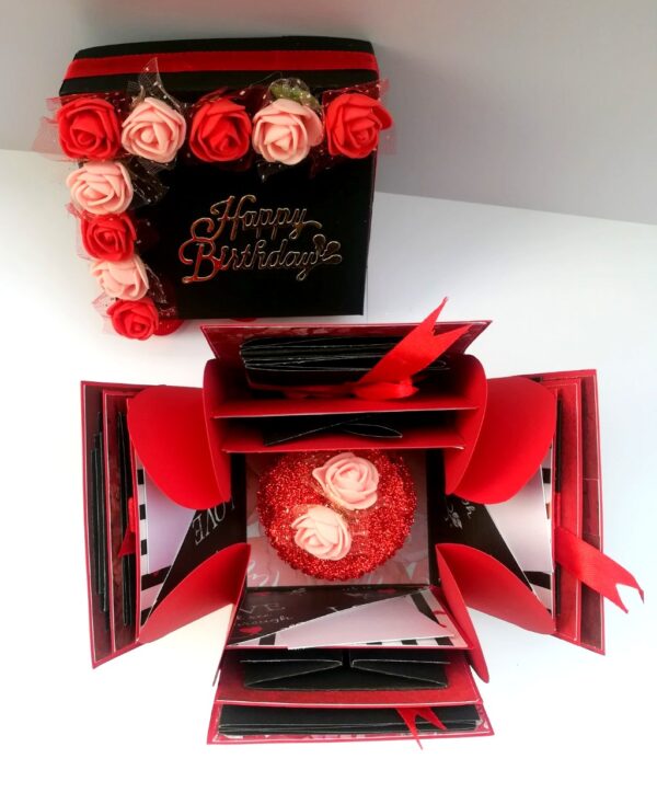 Red & Black Love and Birthday Explosion Box image