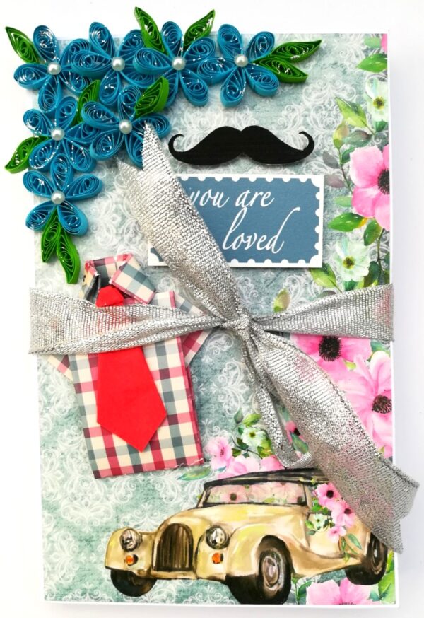 Love and Birthday Male themed 3 fold Mini Scrapbook image Love and Birthday Male themed 3 fold Mini Scrapbook image