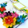 Multicolored Quilled Mini Scrapbook Greeting Card image Multicolored Quilled Mini Scrapbook Greeting Card image