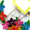 Multicolored Quilled Mini Scrapbook Greeting Card image Multicolored Quilled Mini Scrapbook Greeting Card image