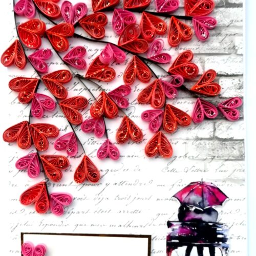 Love Tree Quilled Hearts Greeting Card 2 image