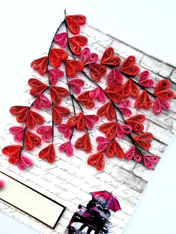 Love Tree Quilled Hearts Greeting Card 2 image Love Tree Quilled Hearts Greeting Card 2 image