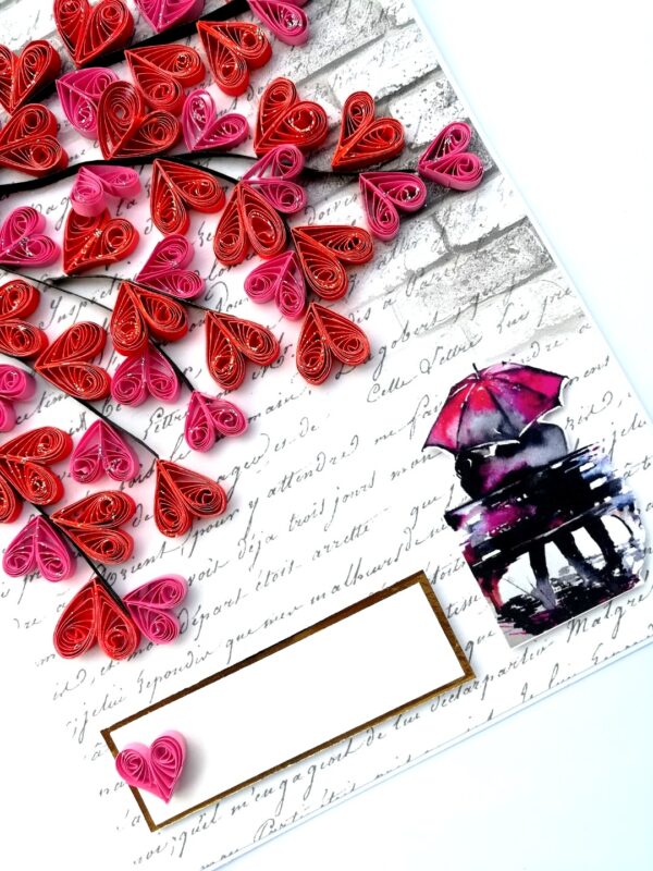 Love Tree Quilled Hearts Greeting Card 2 image Love Tree Quilled Hearts Greeting Card 2 image