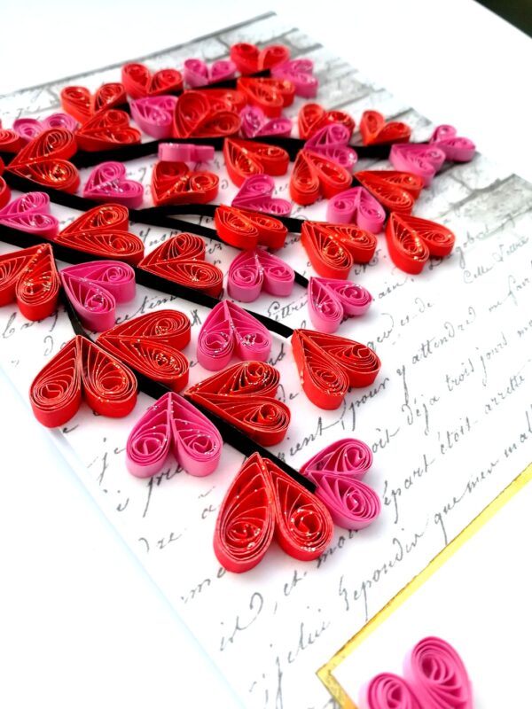 Love Tree Quilled Hearts Greeting Card 2 image Love Tree Quilled Hearts Greeting Card 2 image