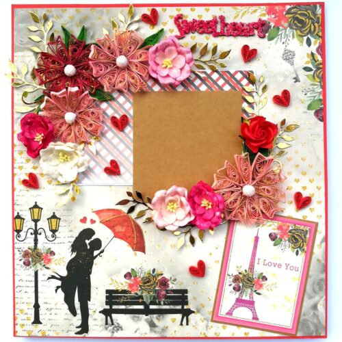 Sparkling Big Large Love Greeting Card Mini Scrapbook image