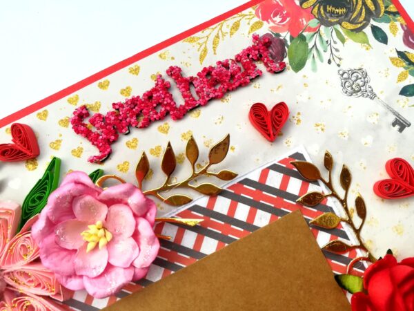 Sparkling Big Large Love Greeting Card Mini Scrapbook image Sparkling Big Large Love Greeting Card Mini Scrapbook image