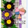 Purple Hues Quilled Flowers Birthday Card image Purple Hues Quilled Flowers Birthday Card image