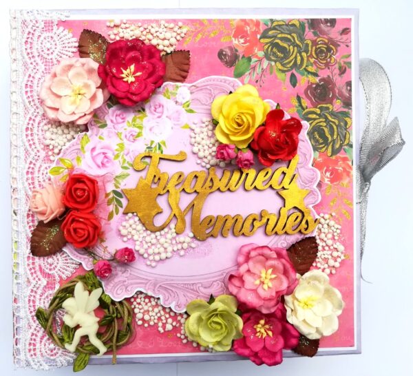 Treasured Memories Sparkling Handmade Scrapbook image Treasured Memories Sparkling Handmade Scrapbook image