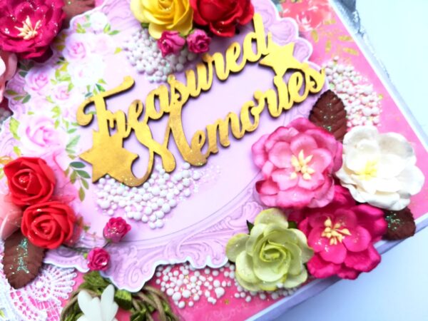Treasured Memories Sparkling Handmade Scrapbook image Treasured Memories Sparkling Handmade Scrapbook image